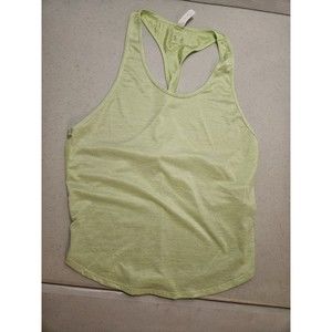 Womens Small Under Armour Tech Vent Twist Back Lime Green Heatgear Tank Top
